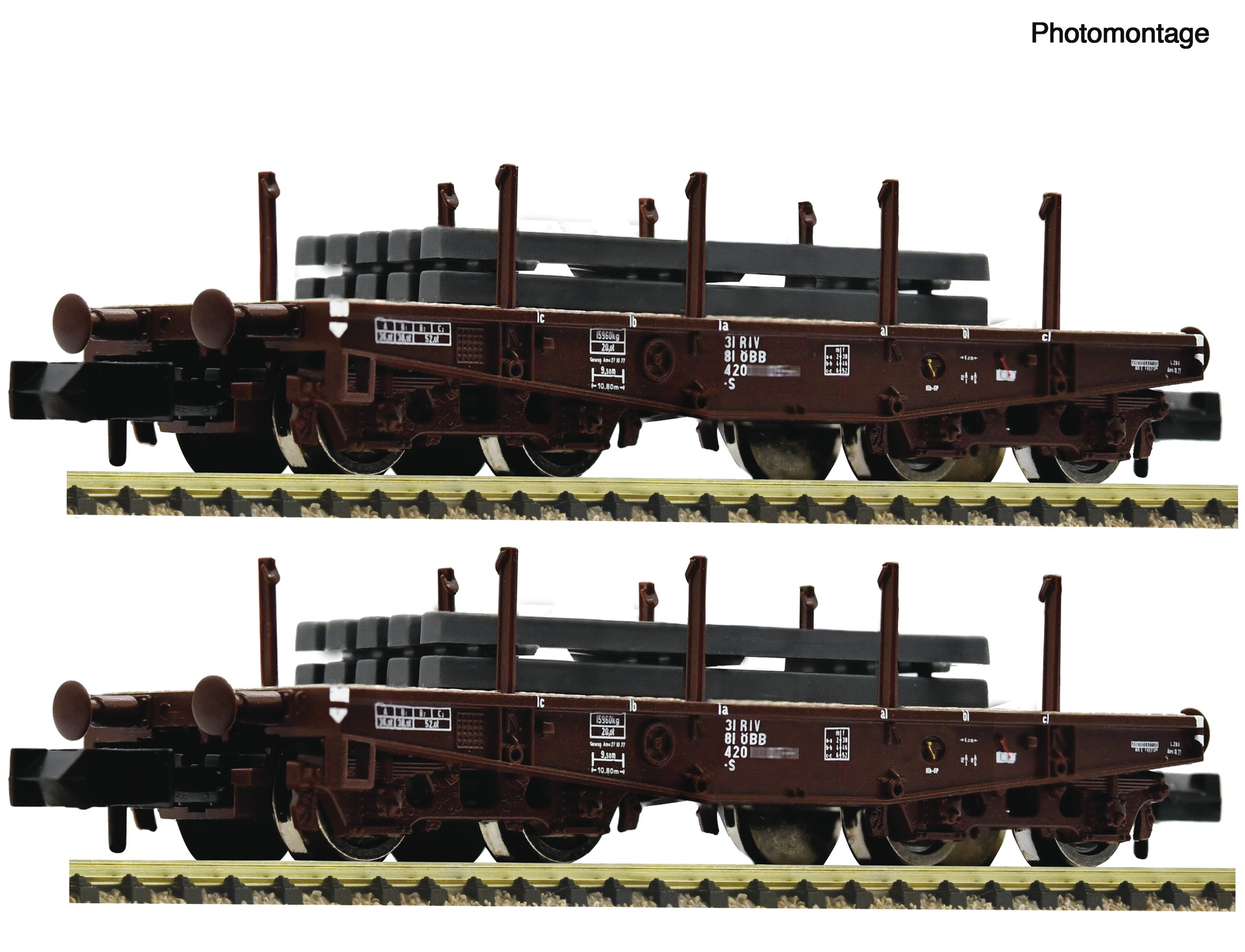 Fleischmann 6660135 - 2er Set Schwerlastwagen ÖBB