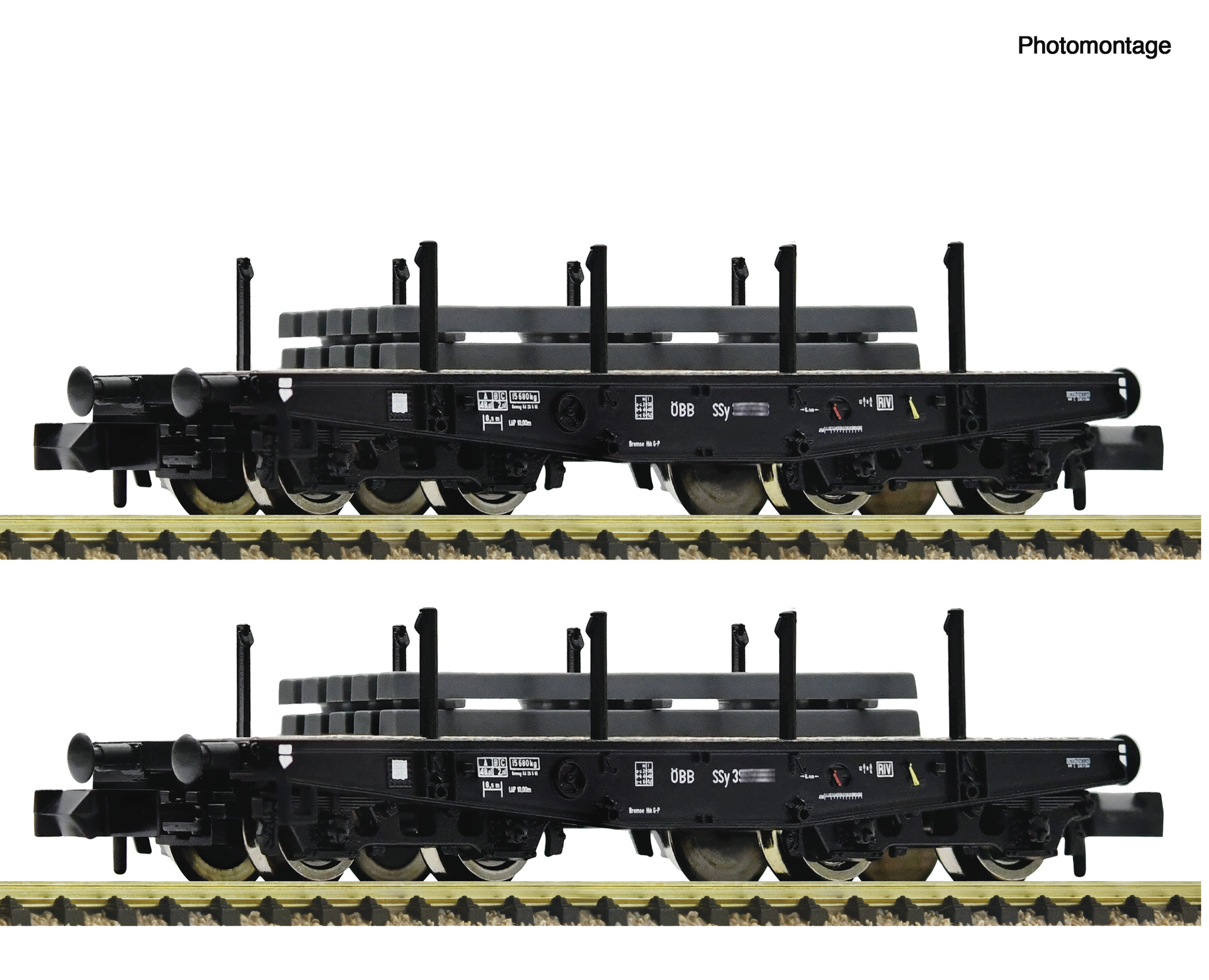 Fleischmann 6660134 - 2er Set Schwerlastwagen ÖBB
